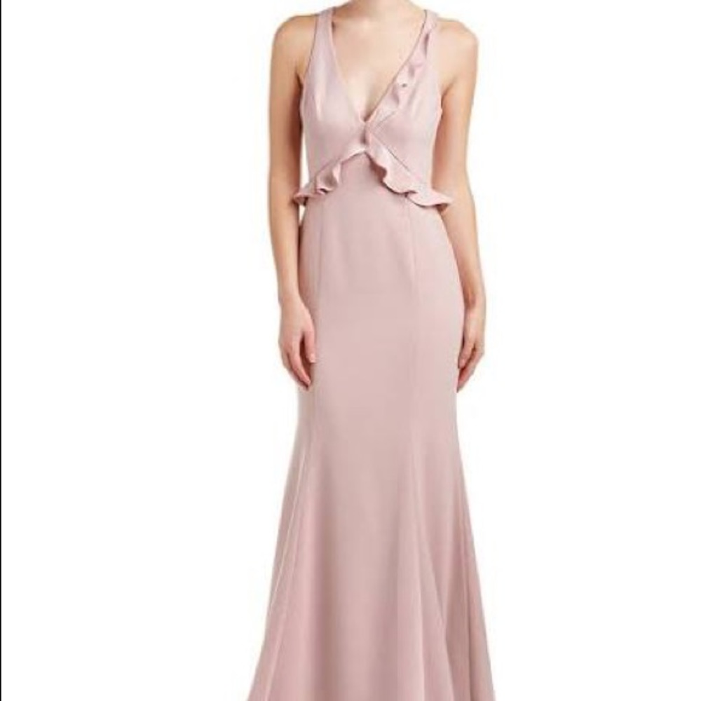 NWT Blush Pink Ruffle Gown